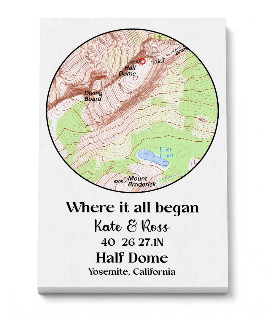 Wildtify Personalized Map Canvas Where It All Began Custom Travel Wall Art Gift