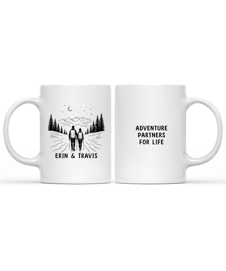Wildtify Hiking Adventure Partners For Life Personalized Mug