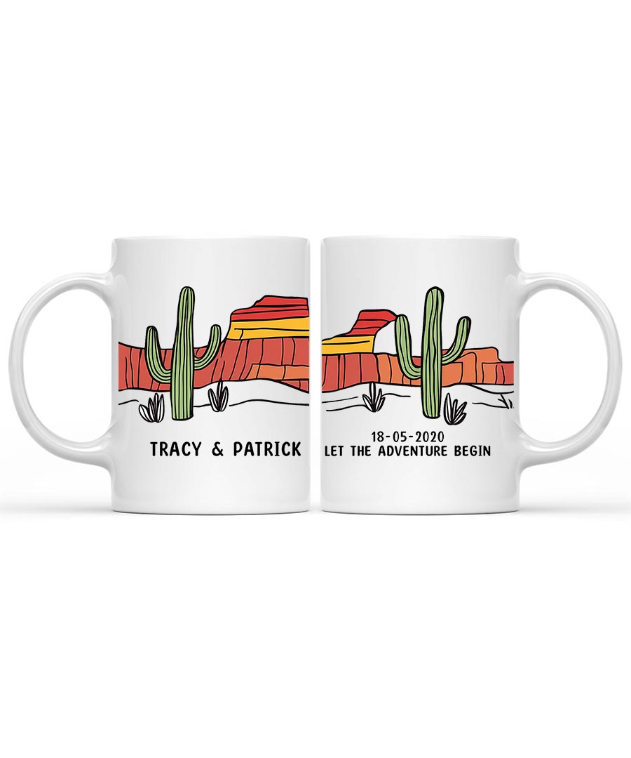Wildtify Hiking Desert Landscape Personalized Cactus Adventure Mug