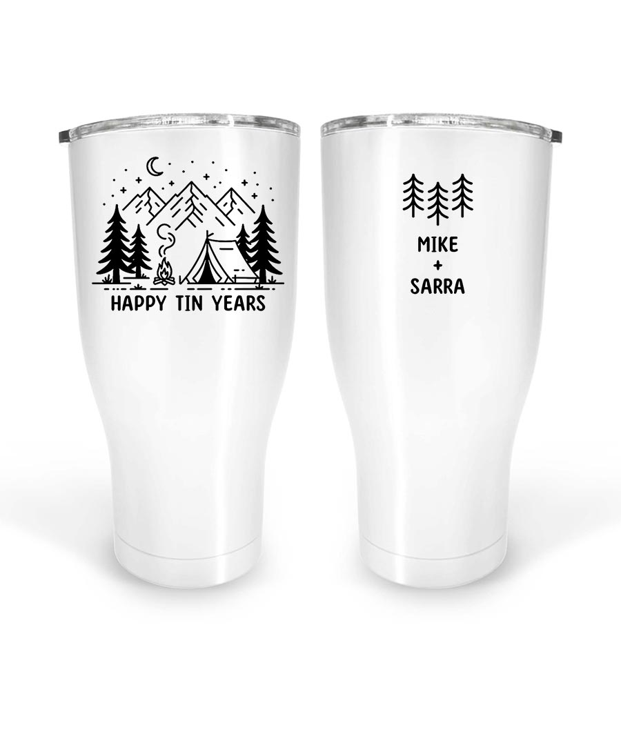 Wildtify Hiking In Night Campfire Snow Mountain Customized Mug