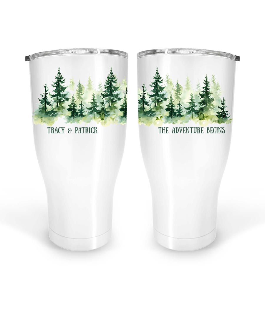 Wildtify Personalized Forest Adventure Couple Hiking Mug