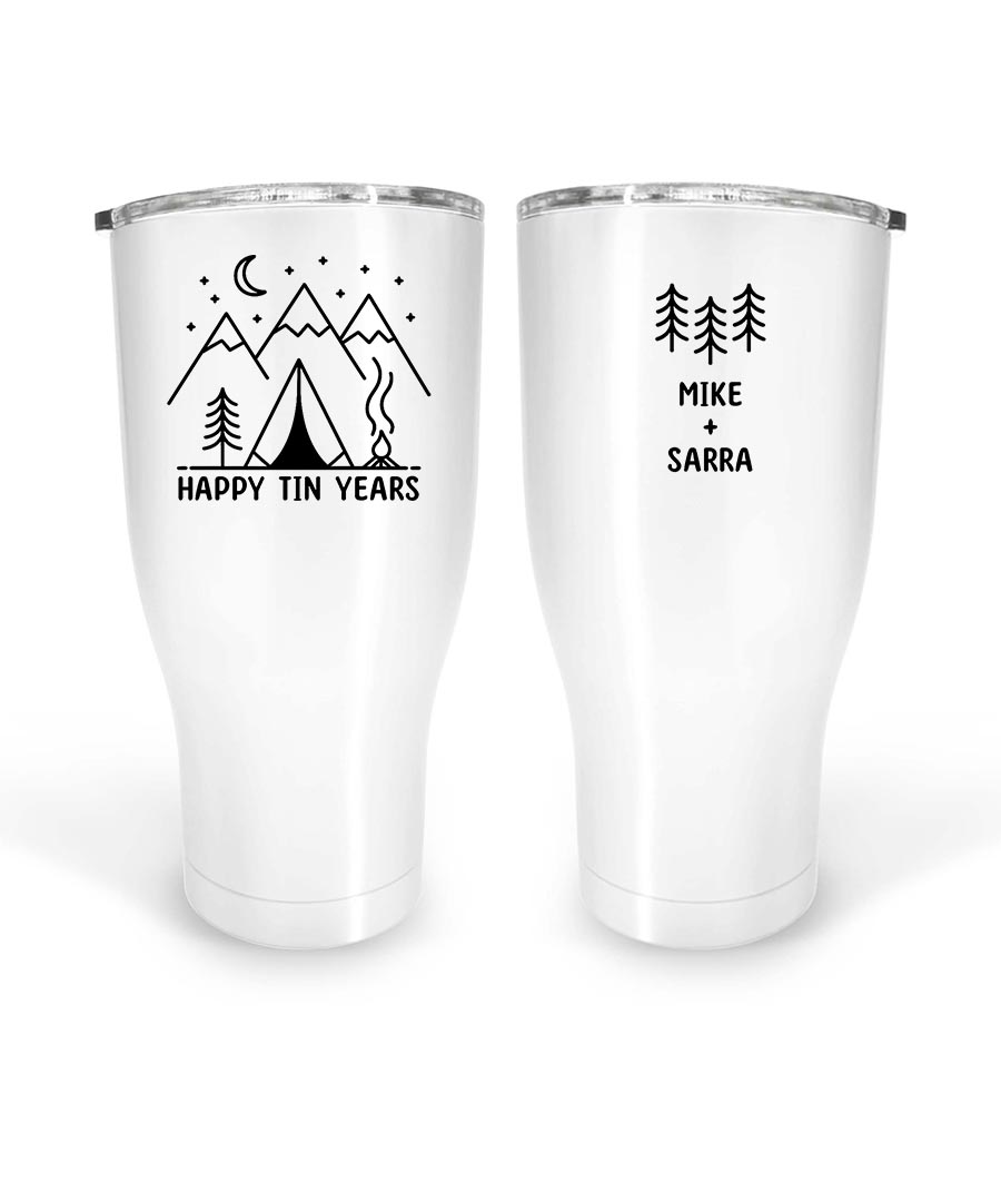Wildtify Hiking Tent Campfire In Mountain Night Customized Mug