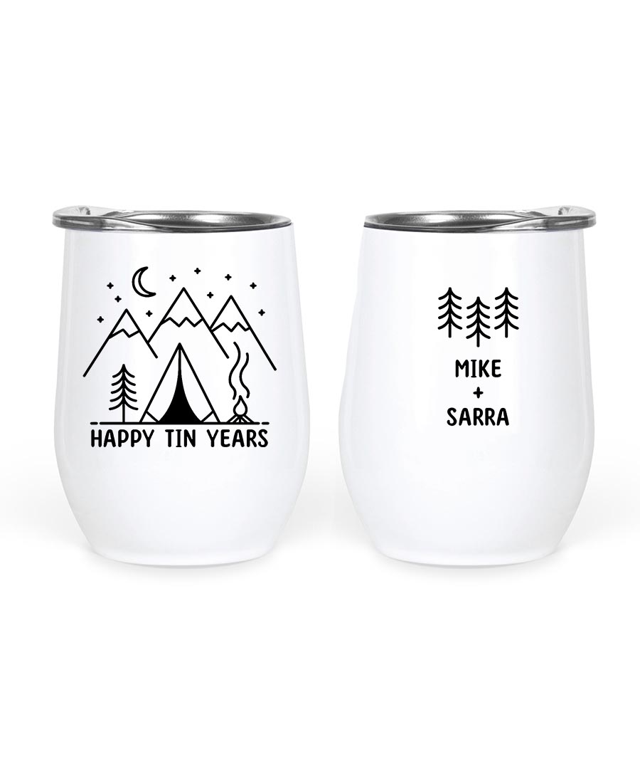 Wildtify Hiking Tent Campfire In Mountain Night Customized Mug