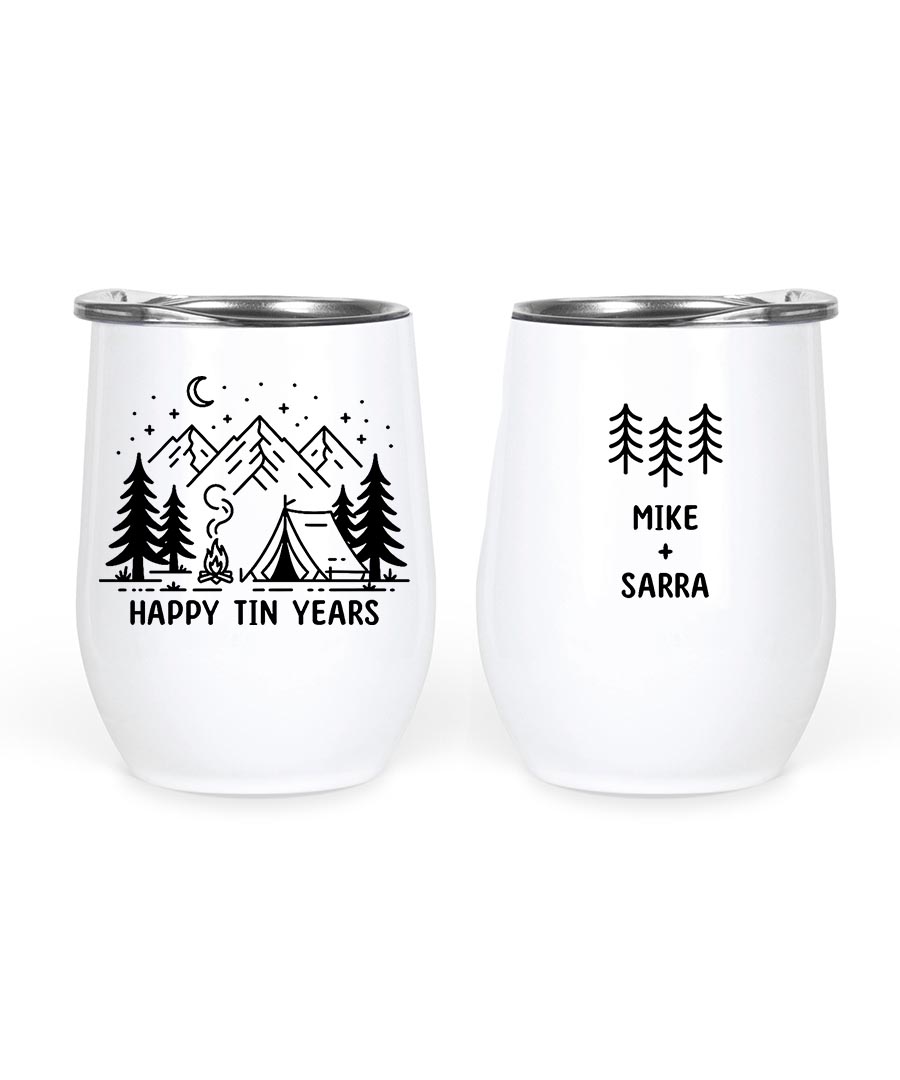 Wildtify Hiking In Night Campfire Snow Mountain Customized Mug
