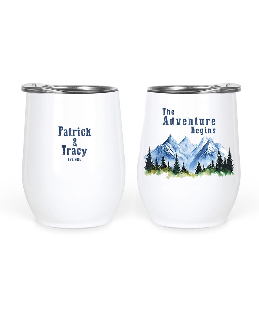 Wildtify Hiking Mountain The Adventure Begins Personalized Mug