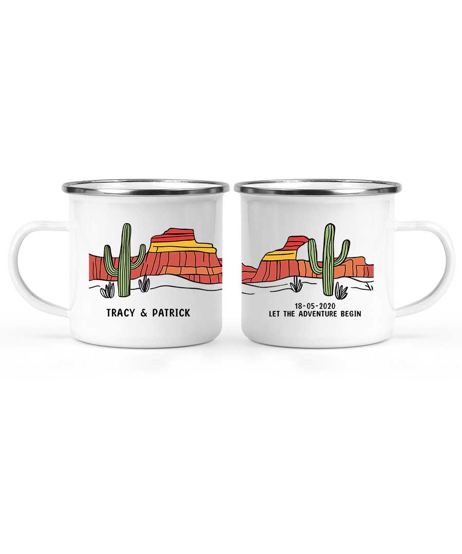 Wildtify Hiking Desert Landscape Personalized Cactus Adventure Mug