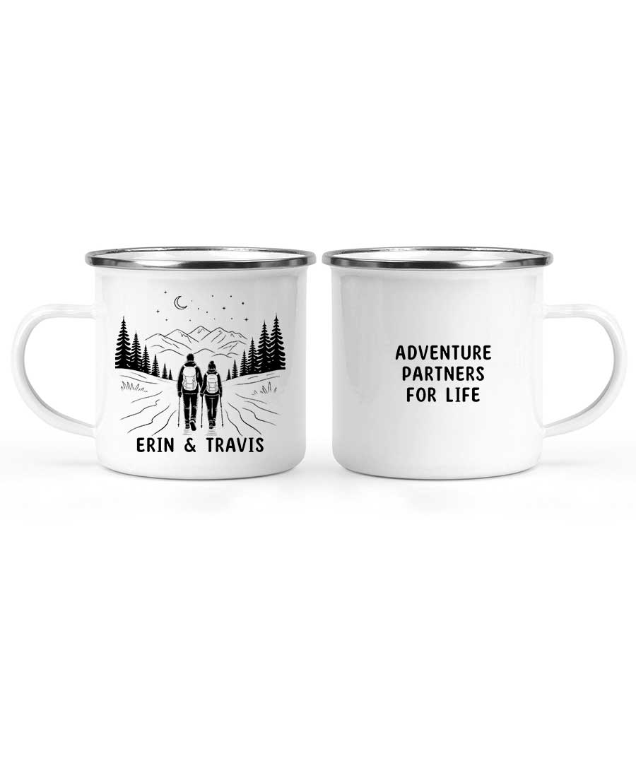 Wildtify Hiking Adventure Partners For Life Personalized Mug