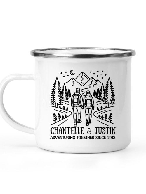 Wildtify Adventuring Together Since Hiking Personalized Mug