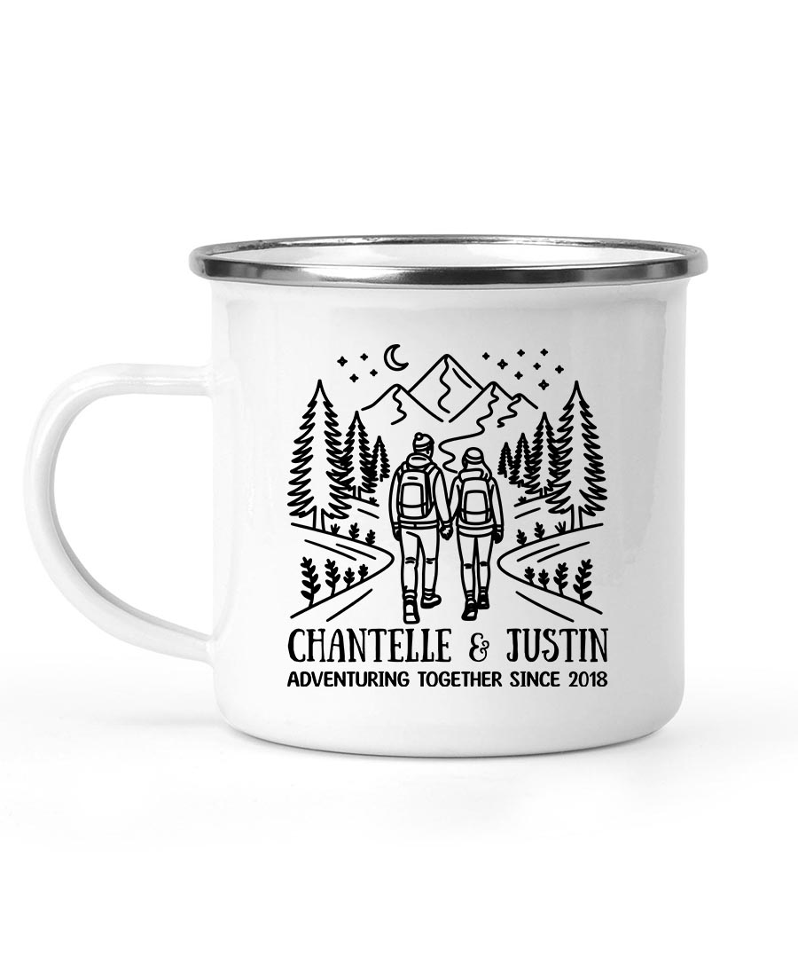 Wildtify Adventuring Together Since Hiking Personalized Mug