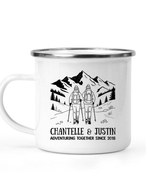 Wildtify Hiking Couple Adventuring Together Since Customized Mug