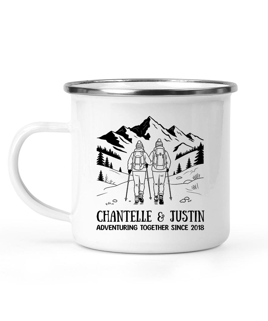 Wildtify Hiking Couple Adventuring Together Since Customized Mug