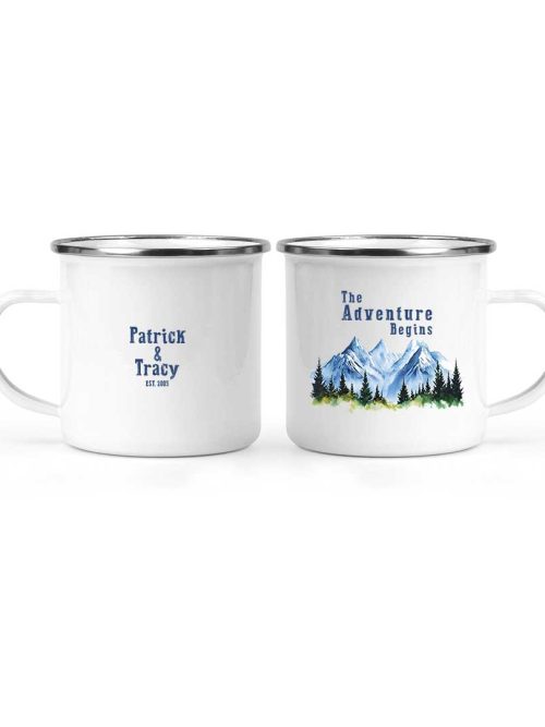 Wildtify Hiking Mountain The Adventure Begins Personalized Mug