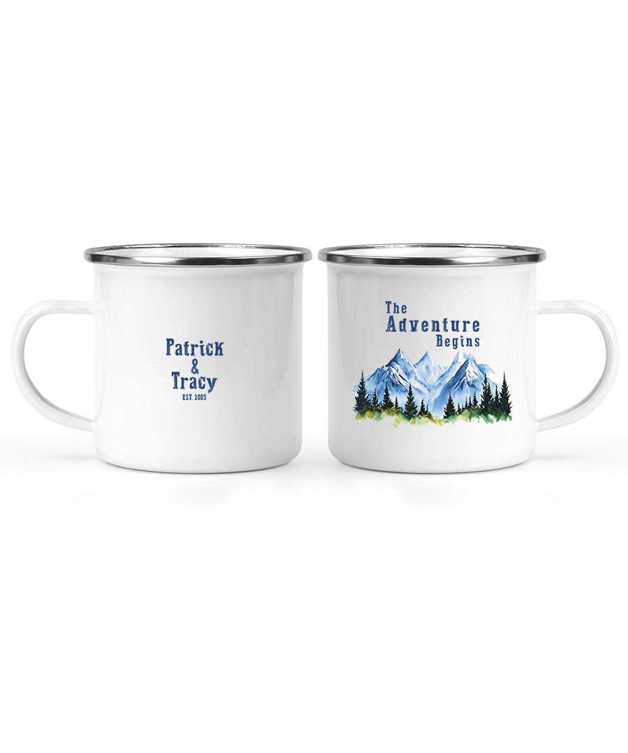Wildtify Hiking Mountain The Adventure Begins Personalized Mug