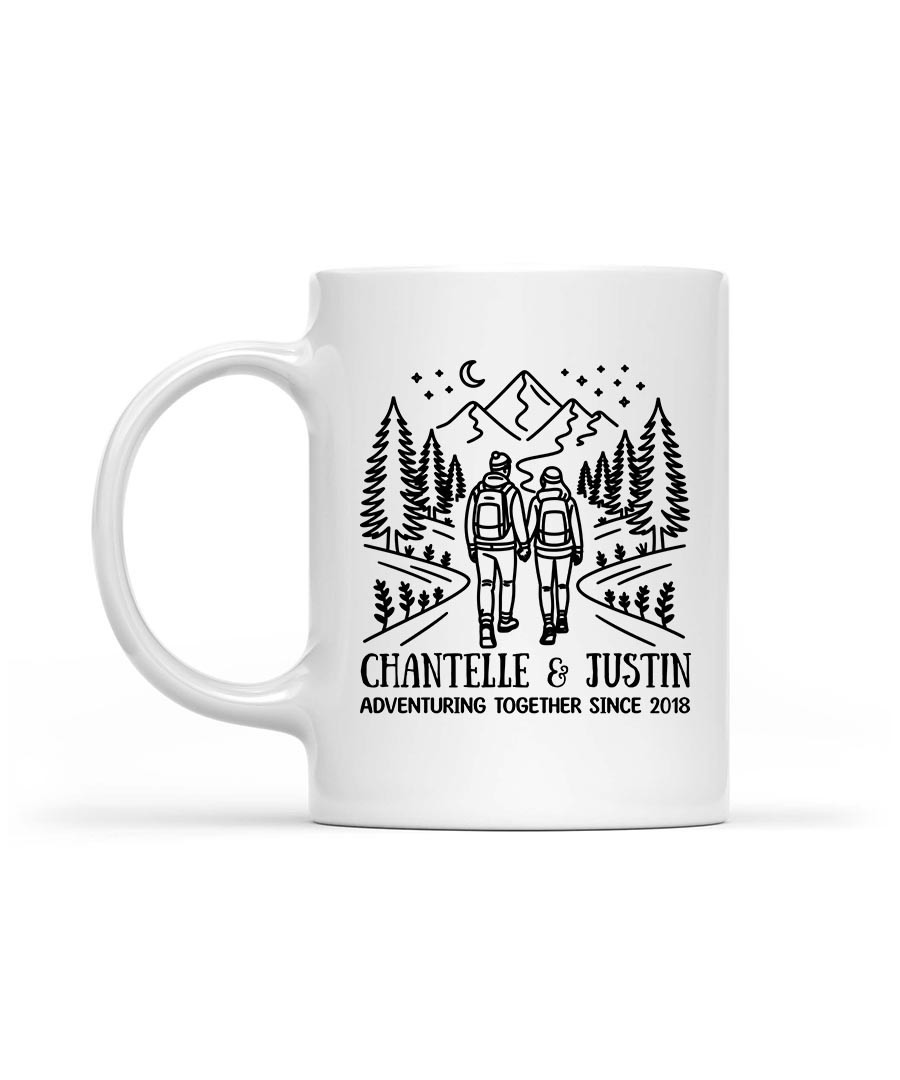 Wildtify Adventuring Together Since Hiking Personalized Mug