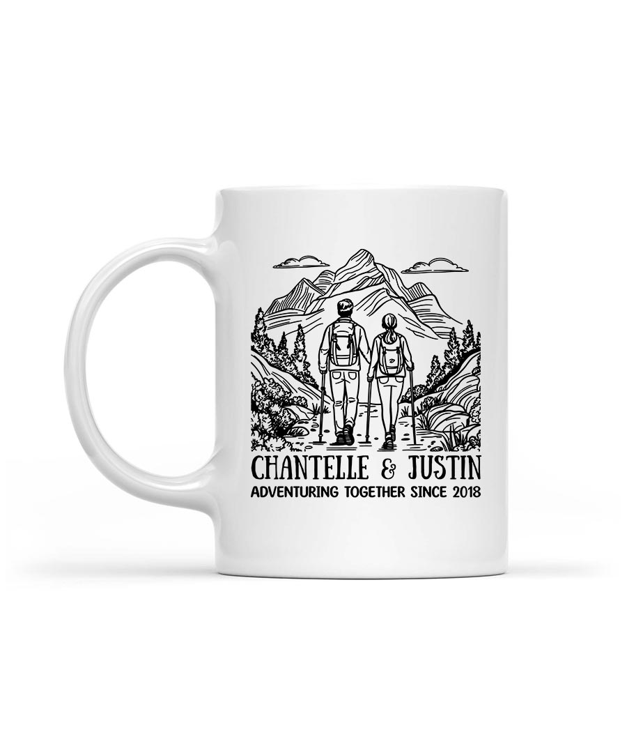 Wildtify Hiking Mountain Adventuring Together Since Customized Mug