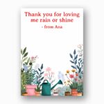 Botanical Garden Mothers Day Rain or Shine Printable Digital Greeting Card