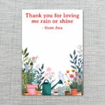 Botanical Garden Mothers Day Rain or Shine Printable Digital Greeting Card