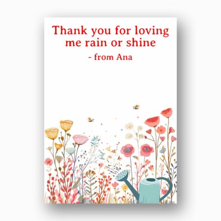 Vibrant Wildflower Mothers Day Printable Digital Greeting Card