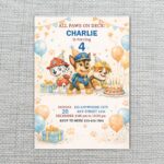 All Paws On Deck Paw Patrol Orange Yellow Balloons High Resolution Diy Card