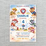 All Paws On Deck Paw Patrol Shield Characters Personalized Digital Stationery