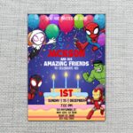Amazing Friends Superheroes Balloons Cake Quick Download Greeting Card