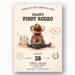 Caleb Cowboy Desert Stars Cake Downloadable Sentiment Card