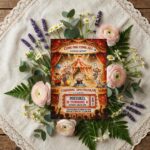 Carnival Circus Spectacular Red White Stripes Elephant Lion Monkey Instant Download Greeting