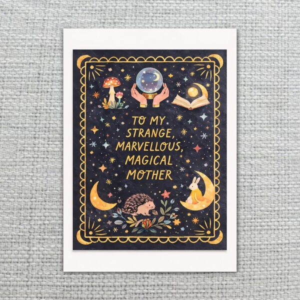 Celestial To My Strange Marvellous Magical Mother Crystal Ball Art Fully Editable Digital Download