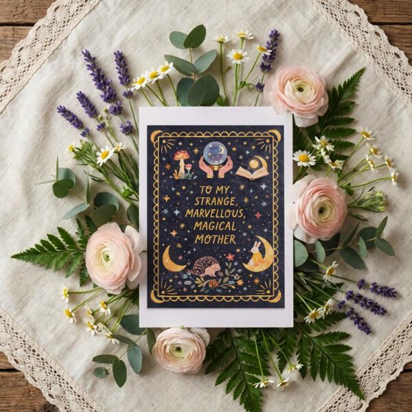 Celestial To My Strange Marvellous Magical Mother Crystal Ball Art Fully Editable Digital Download