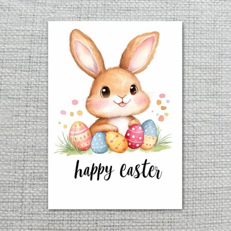 ClassicBrownBunnyPortraitEasterCardSimpleSweetHoliday2.jpg