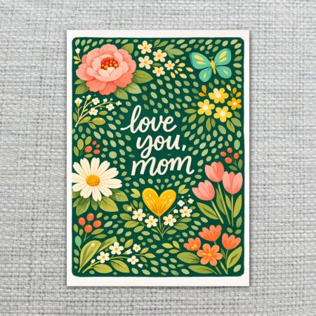 DaisyAndTulipFlowerPatternLoveYouMomGreenIllustration2.jpg