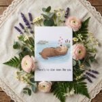 Funny Mothers Day No Otter Mom Like You Cute Animal Illustration Printable Keepsake Card