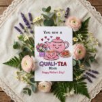 Funny Mothers Day Quali Tea Mom Teapot Cookies Illustration 300 Dpi High Res Printable