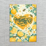 Happy Mothers Day Lemon Chamomile Daisy Floral Summer Design Editable Pdf Greeting Download