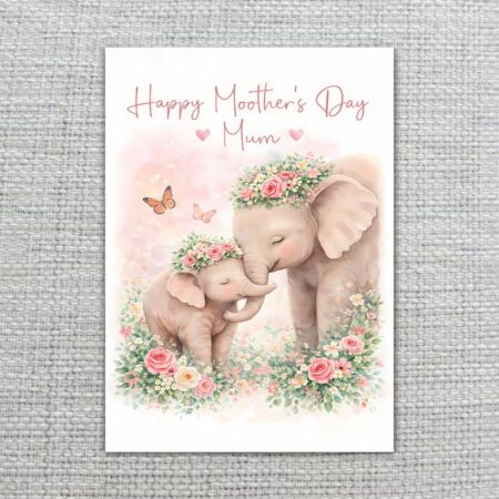 HappyMothersDayMumElephantAndBabyCalfFloralArt2.jpg