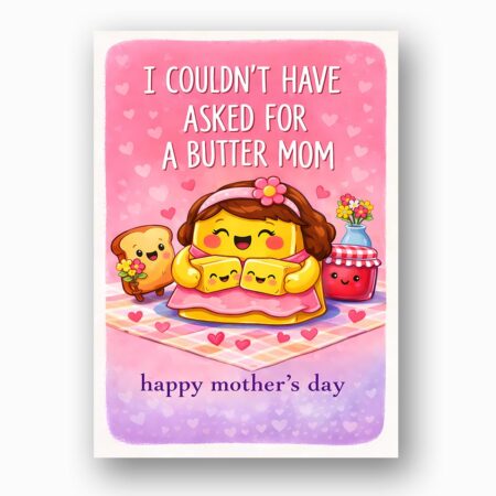 I Couldnt Have Asked For A Butter Mom Pancakes Heart Illustration Diy Watercolor Digital Card