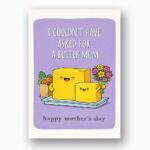 I Couldnt Have Asked For A Butter Mom Toast Pun Editable Botanical Gift Card