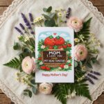 Mom I Love You From My Head Tomatoes Pun Garden Illustration Customizable Digital Keepsake