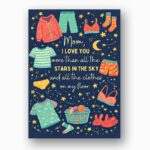 Mom I Love You More Than Stars In Sky And Clothes On Floor High Resolution Botanical Print