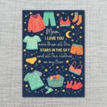 Mom I Love You More Than Stars In Sky And Clothes On Floor High Resolution Botanical Print