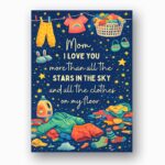Mom I Love You More Than Stars Laundry Room Night Sky Pun Customizable Digital Keepsake