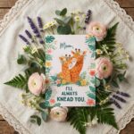 Mom I Will Always Knead You Giraffes Floral Printable 5X7 Greeting Template