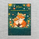 Mom Life Would Be Ruff Without You Foxes Forest Flowers Instant Download Greeting