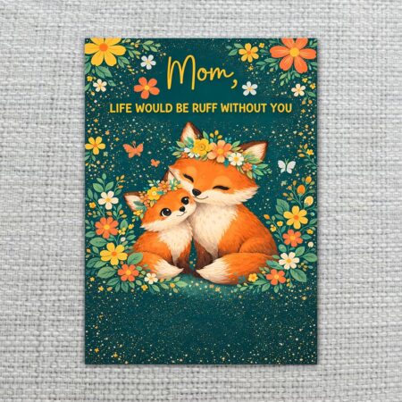 MomLifeWouldBeRuffWithoutYouFoxesForestFlowers2.jpg