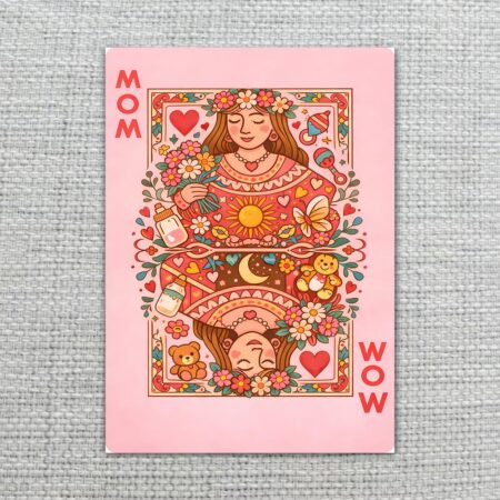 MomPlayingCardQueenOfHeartsRoyalPinkFloralIllustration2.jpg