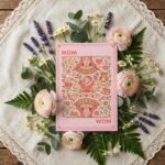 Mom Wow Playing Card Style Retro Pink Red Flower Illustration High Resolution Diy Card