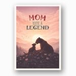 Mom You Are A Legend Lion Silhouette Sunset Landscape 5X7 Printable Digital Card