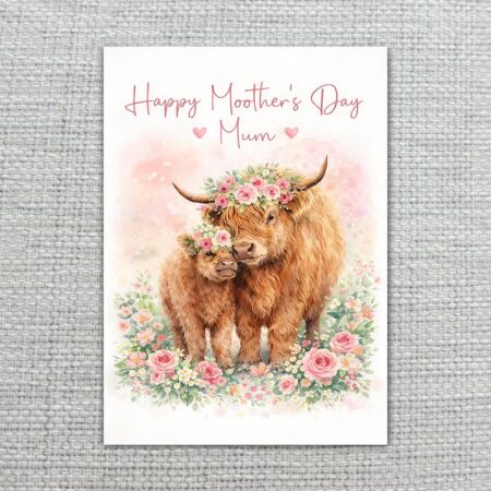 MothersDayHighlandCowAndBabyCalfFloralMeadowArt2.jpg
