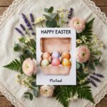 Natural Brown Egg Carton Happy Easter Card Rustic Farmhouse Personalized Digital Stationery