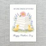 No One Stacks Up To You Cake Chicks Floral Illustration Last Minute Digital Greeting